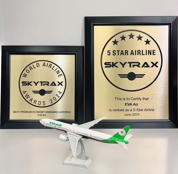 EVA Wins Another Mark of Excellence, Quality Achievement Ranking 8th among SKYTRAX’s Top 10 Best Airlines in the World